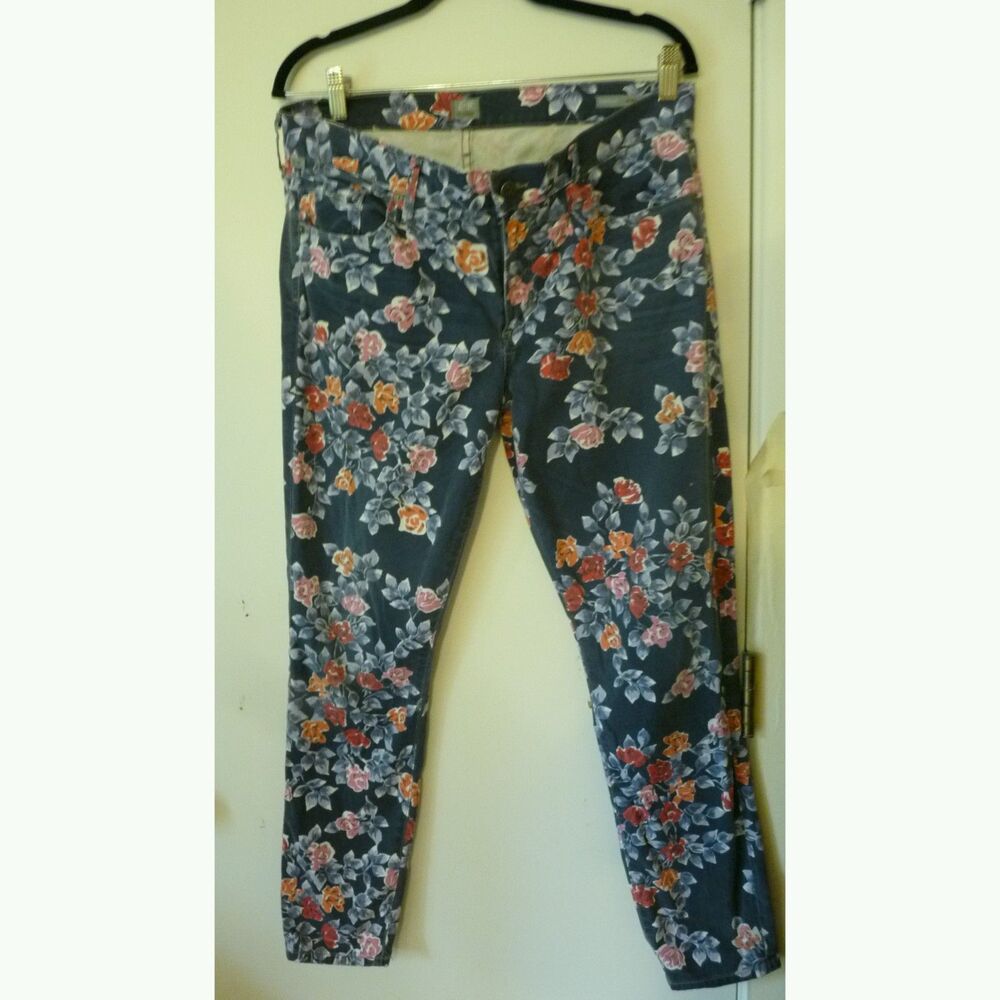 C of H/Citizens of Humanity Jerome Dahan Floral Print Jeans Mid Rise Skinny sz32
